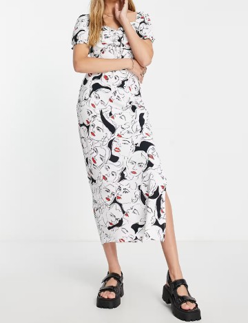 Rochie lunga Top Shop, alb