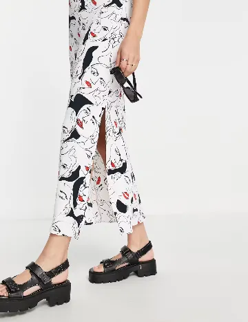Rochie lunga Top Shop, alb Alb