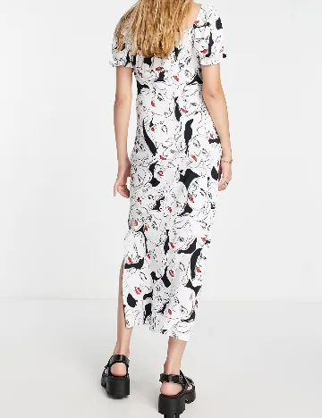 Rochie lunga Top Shop, alb Alb