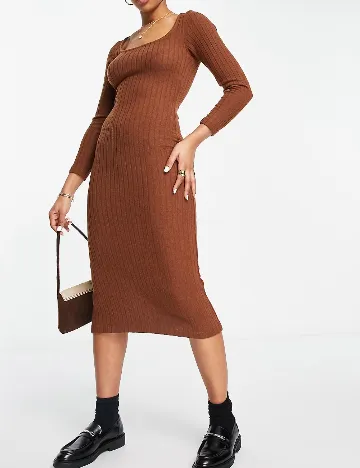 Rochie medie Miss Selfridge, maro Maro