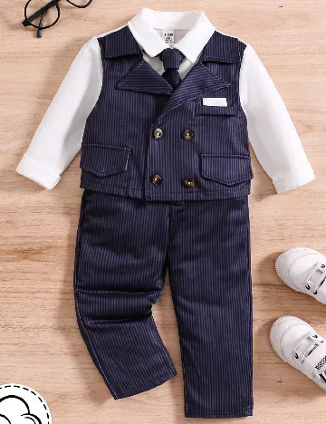 Compleu Shein Kids, albastru Albastru