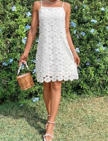 Rochie scurta SHEIN, alb Alb