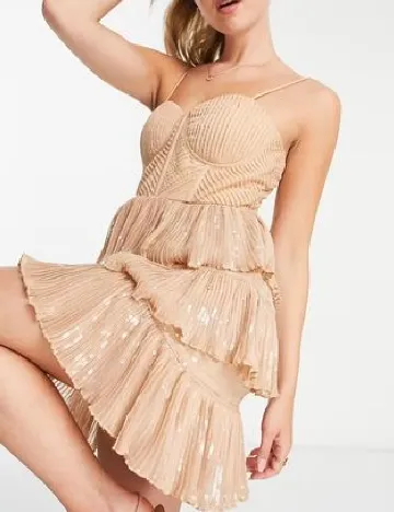 Rochie scurta ASOS, crem Crem
