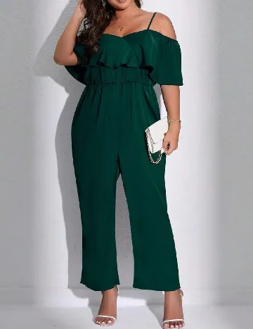 Salopeta SHEIN CURVE, verde Verde