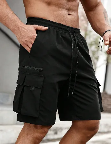 Pantaloni scurti SHEIN, negru Negru
