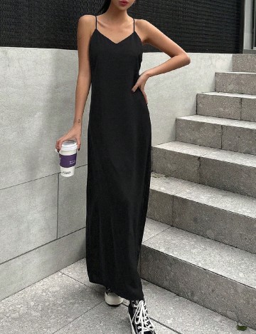 Rochie lunga Dazy, negru