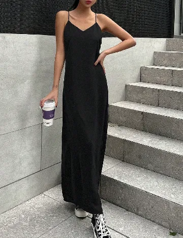 Rochie lunga Dazy, negru Negru