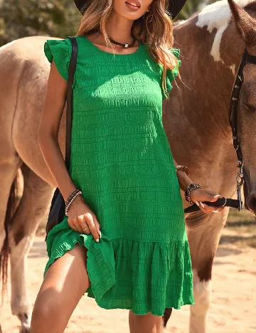 Rochie scurta Emery Rose, verde Verde