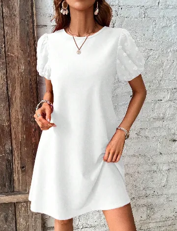 Rochie scurta SHEIN, alb Alb