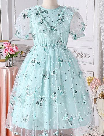 Rochii Shein Kids, bleu