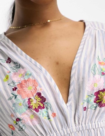 Rochie scurta ASOS, alb/mov