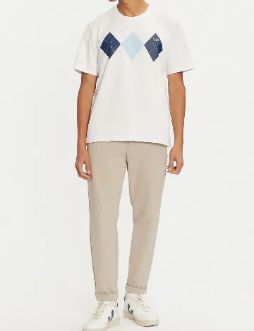 Tricou Lacoste, alb Alb