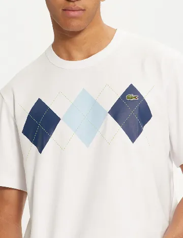 Tricou Lacoste, alb Alb