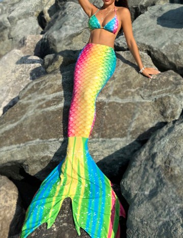 Costum de baie SHEIN, mix culori