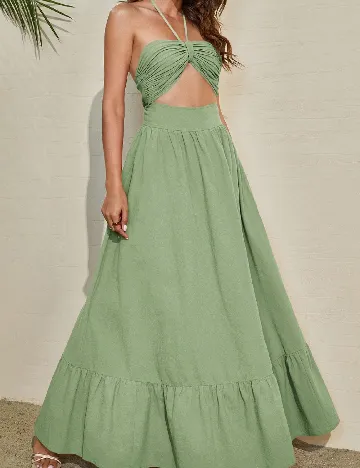 Rochie lunga SHEIN, verde Verde