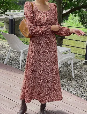 Rochie medie Dazy, maro Maro