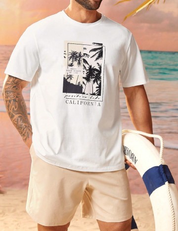 Compleu SHEIN Plus Size Men, alb