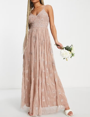 Rochie lunga Beauut, crem