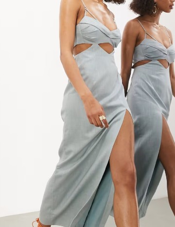 Rochie lunga ASOS, albastru