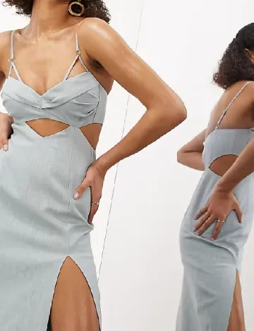 Rochie lunga ASOS, albastru Albastru
