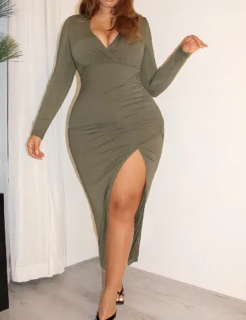 Rochie lunga SHEIN CURVE, verde Verde