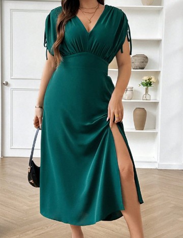 Rochie lunga SHEIN CURVE, verde