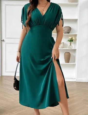 Rochie lunga SHEIN CURVE, verde Verde