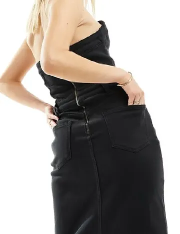 Rochie medie Waven, negru Negru