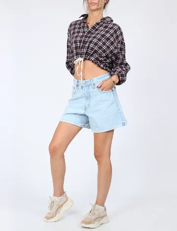 Pantaloni scurti Abercrombie&Fitch, albastru Albastru