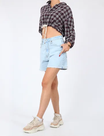 Pantaloni scurti Abercrombie&Fitch, albastru Albastru