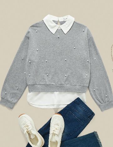 Bluza Shein Kids, gri