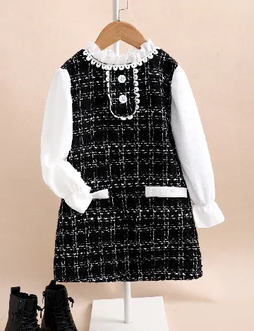 Rochie Shein Kids, alb/negru Negru