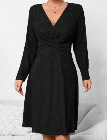 Rochie medie SHEIN CURVE, negru