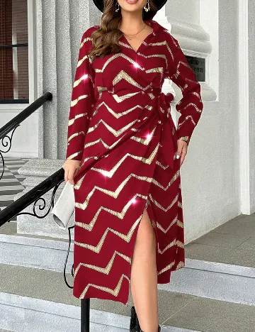 Rochie medie SHEIN CURVE, rosu Rosu