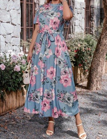 Rochie lunga SHEIN CURVE, mix culori