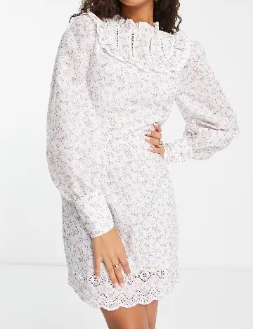 Rochie scurta COLLUSION, alb Alb