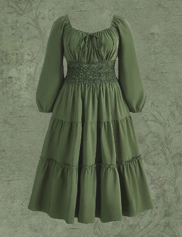 Rochie lunga SHEIN CURVE, verde