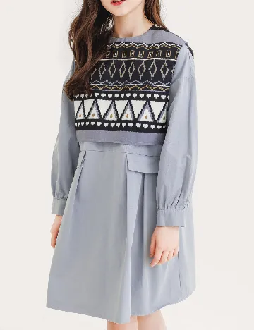 Rochie Shein Kids, gri Gri