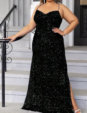 Rochie lunga SHEIN CURVE, negru Negru