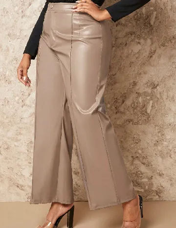 Pantaloni SHEIN CURVE, maro Maro