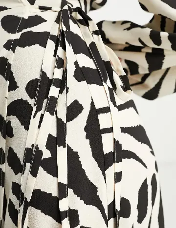 Rochie lunga ASOS, alb/negru Alb