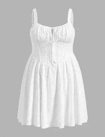 Rochie scurta SHEIN CURVE, alb Alb