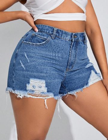 Pantaloni scurti SHEIN, albastru