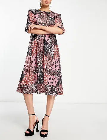 Rochie medie Miss Selfridge, mix culori Mix culori