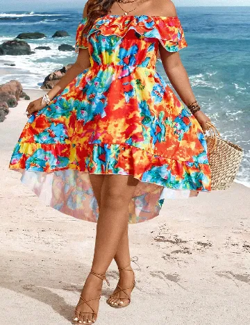 Rochie scurta SHEIN CURVE, mix culori Mix culori