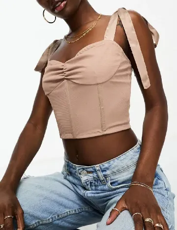 Top LACE & BEADS, crem Crem