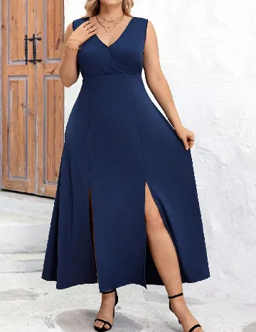 Rochie lunga SHEIN CURVE, bleumarin Albastru