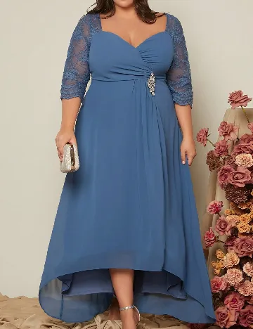 Rochie lunga SHEIN CURVE, albastru Albastru