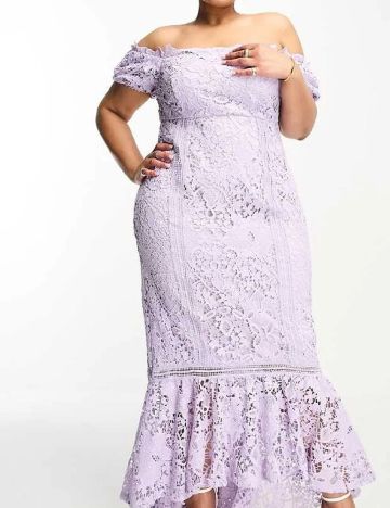 Rochie lunga ASOS Curve, mov