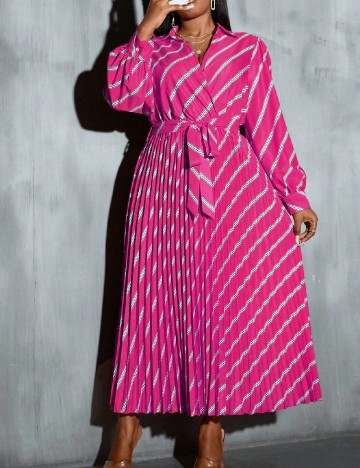 Rochie lunga SHEIN CURVE, roz